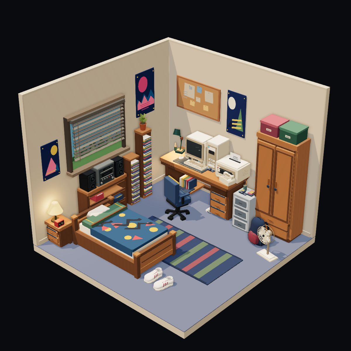 Retro Bedroom